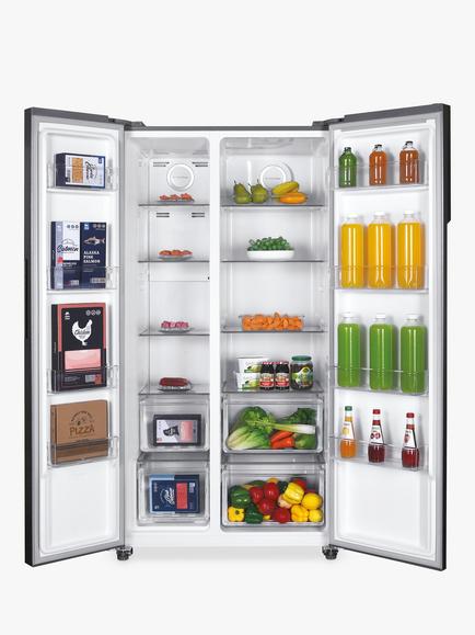Hoover H-FRIDGE 500 HHSBSO6174XK Freestanding 60/40 American Style Fridge Freezer, Stainless Steel - view 2, Stainless Steel