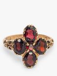 L & T Heirlooms Pre-Loved 9ct Yellow Gold Garnet Dress Ring, Dated Circa 1976