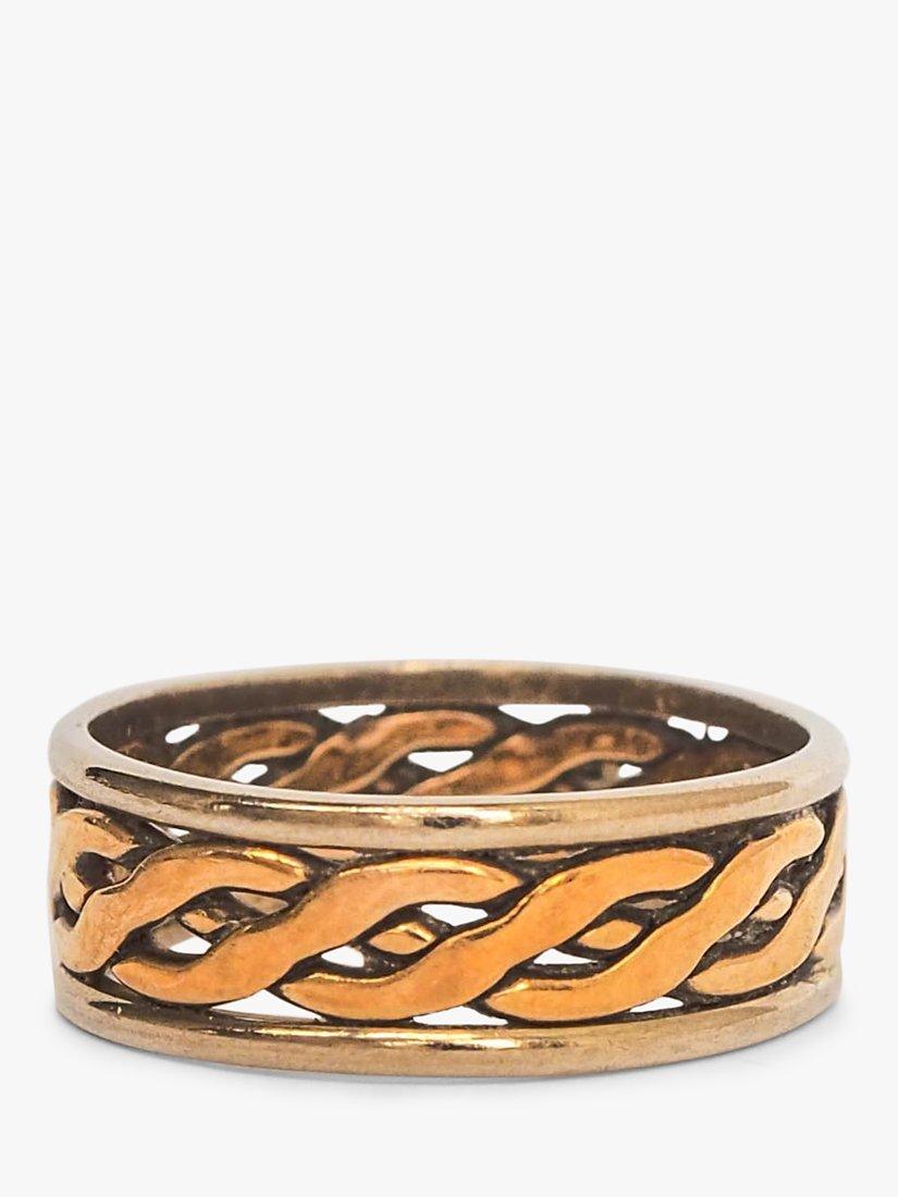 L & T Heirlooms Pre-Loved 9ct Yellow Gold Celtic Weave Band Ring