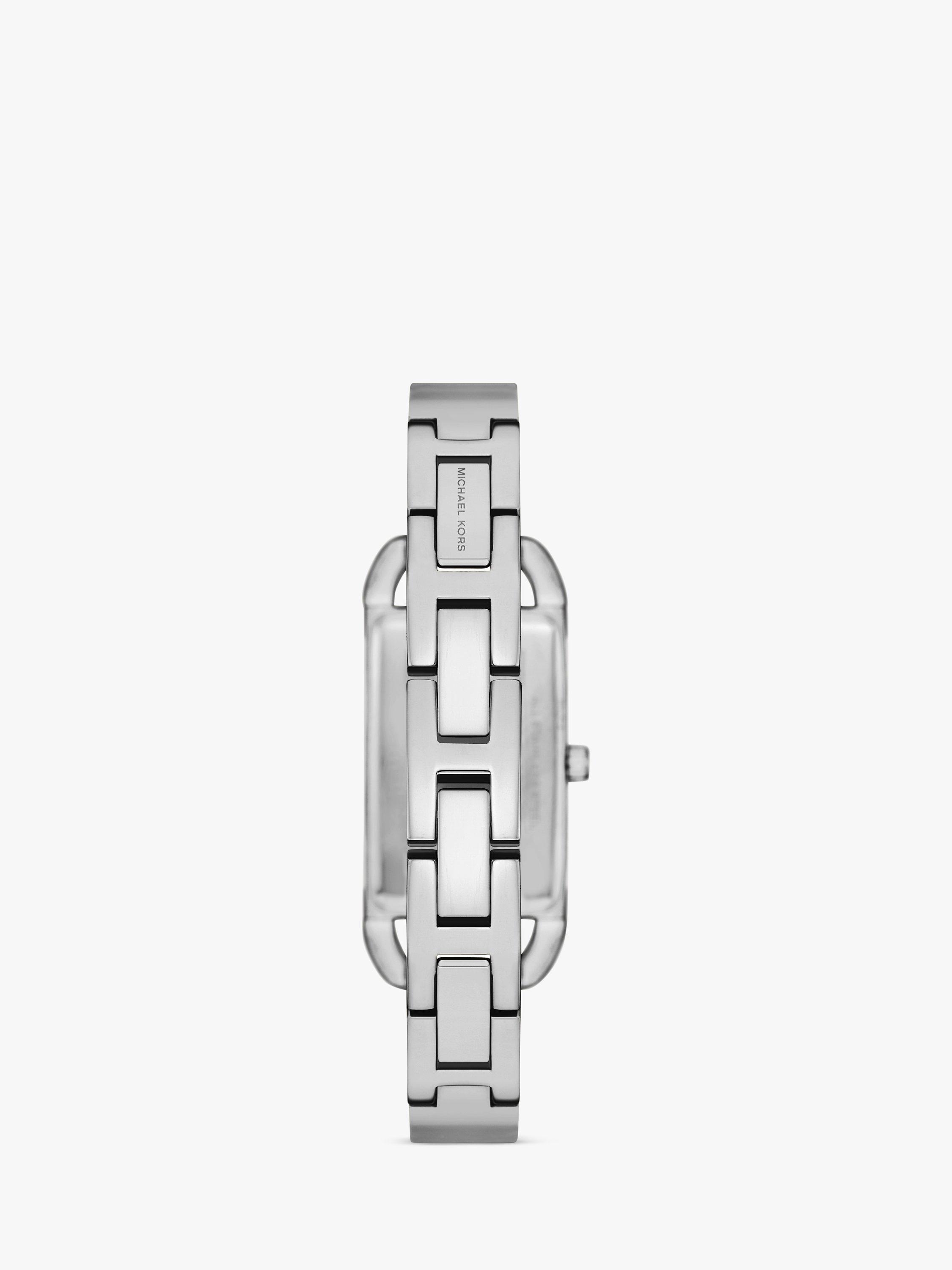 Product image 4 of 5, which shows Michael Kors Women's MK Empire Pave Dial Bracelet Strap Watch, Silver MK4841