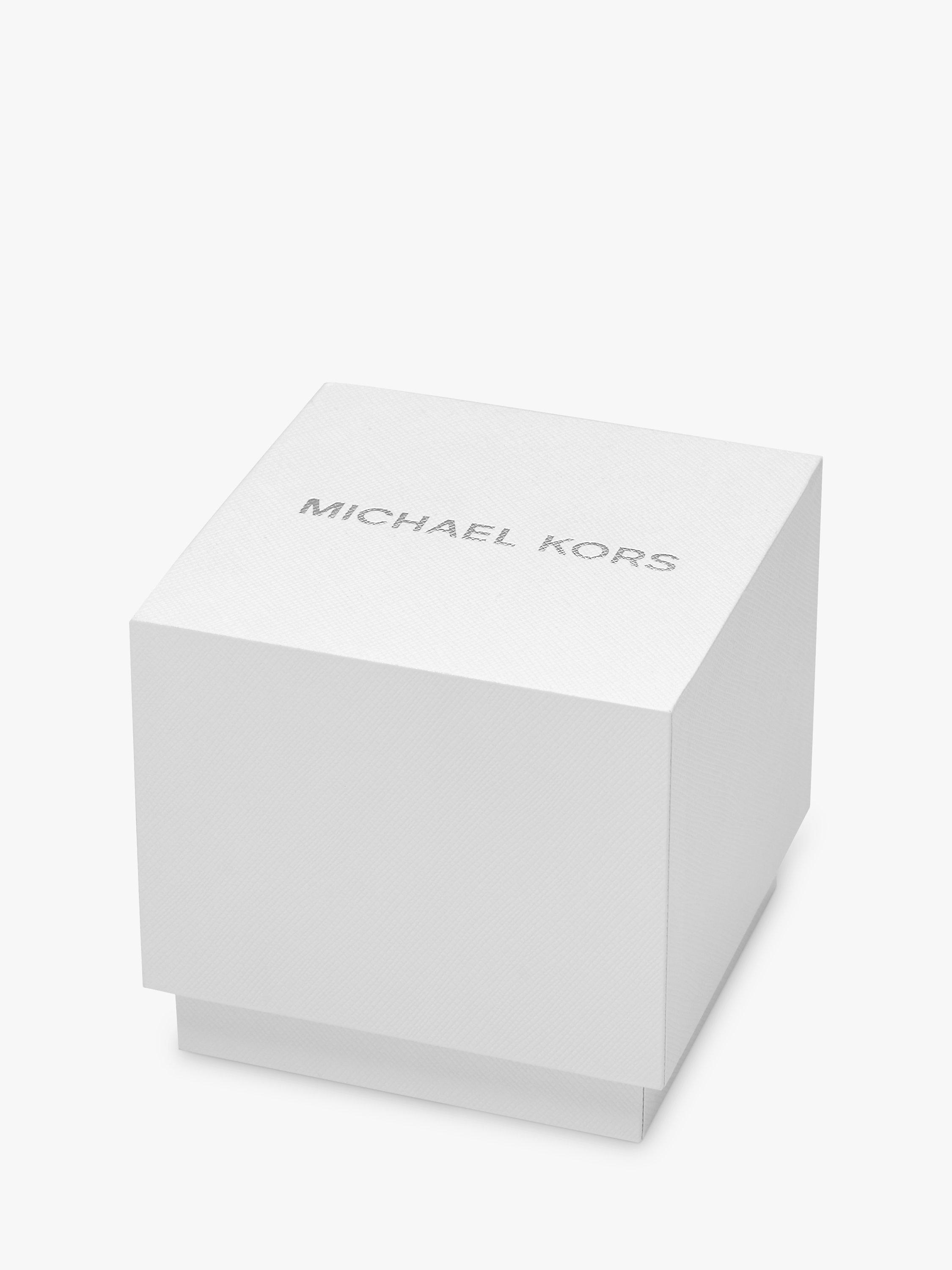 Product image 5 of 5, which shows Michael Kors Women's MK Empire Pave Dial Bracelet Strap Watch, Silver MK4841