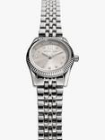 Michael Kors Women's Lexington Crystal Bracelet Strap Watch, Silver