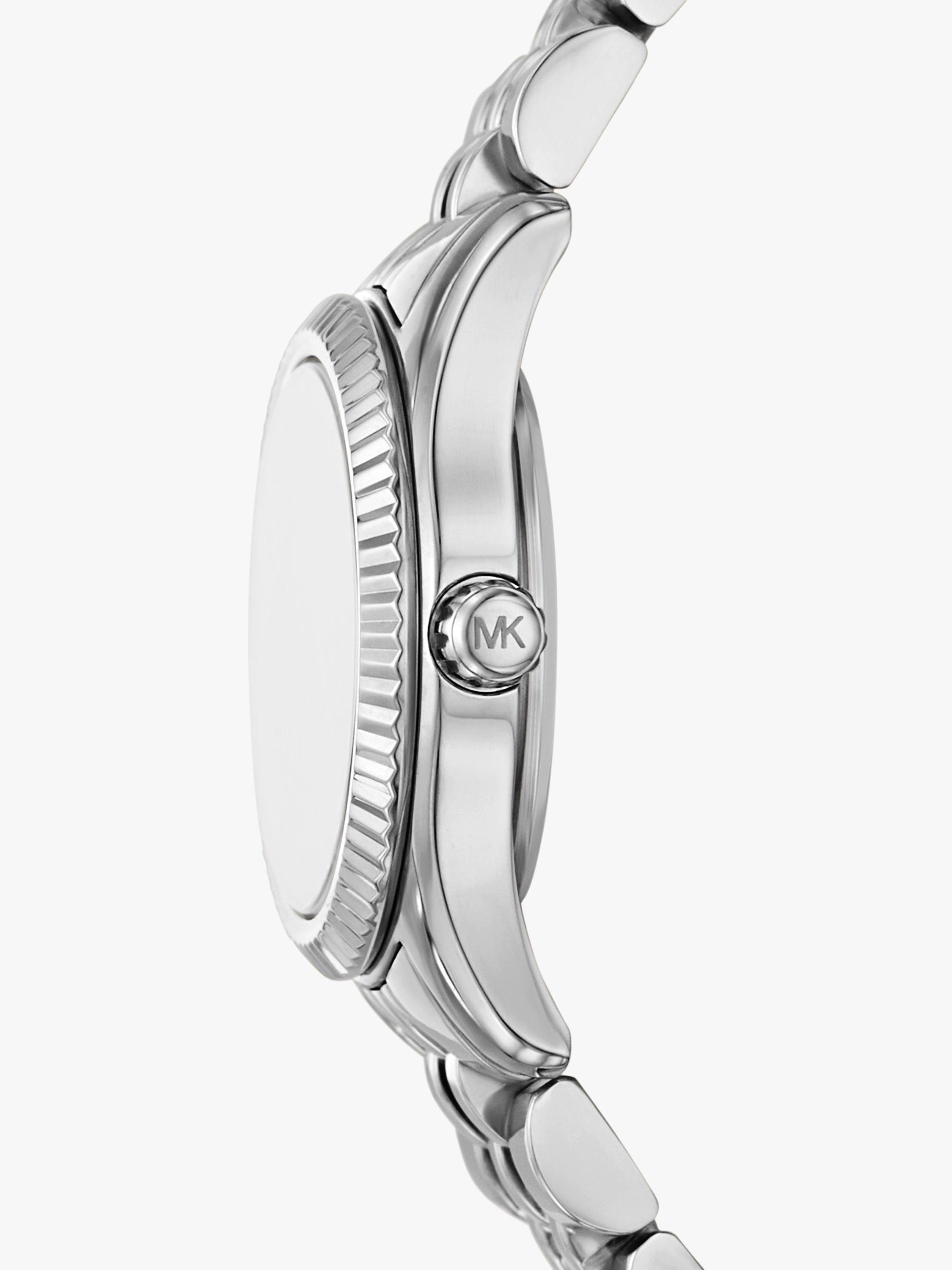 Michael Kors Women s Lexington Crystal Bracelet Strap Watch Silver MK4843