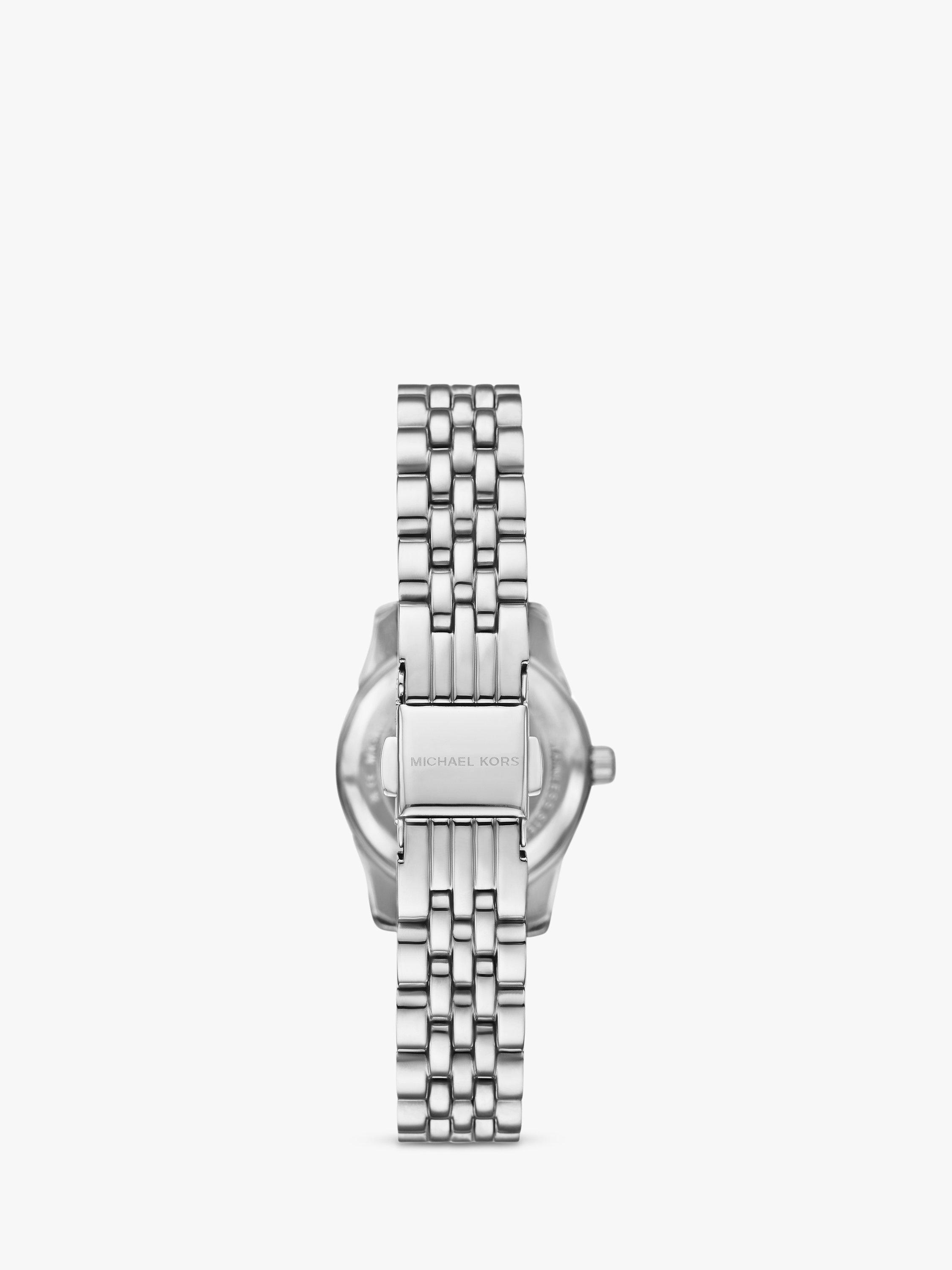 Product image 4 of 5, which shows Michael Kors Women's Lexington Crystal Bracelet Strap Watch, Silver MK4843