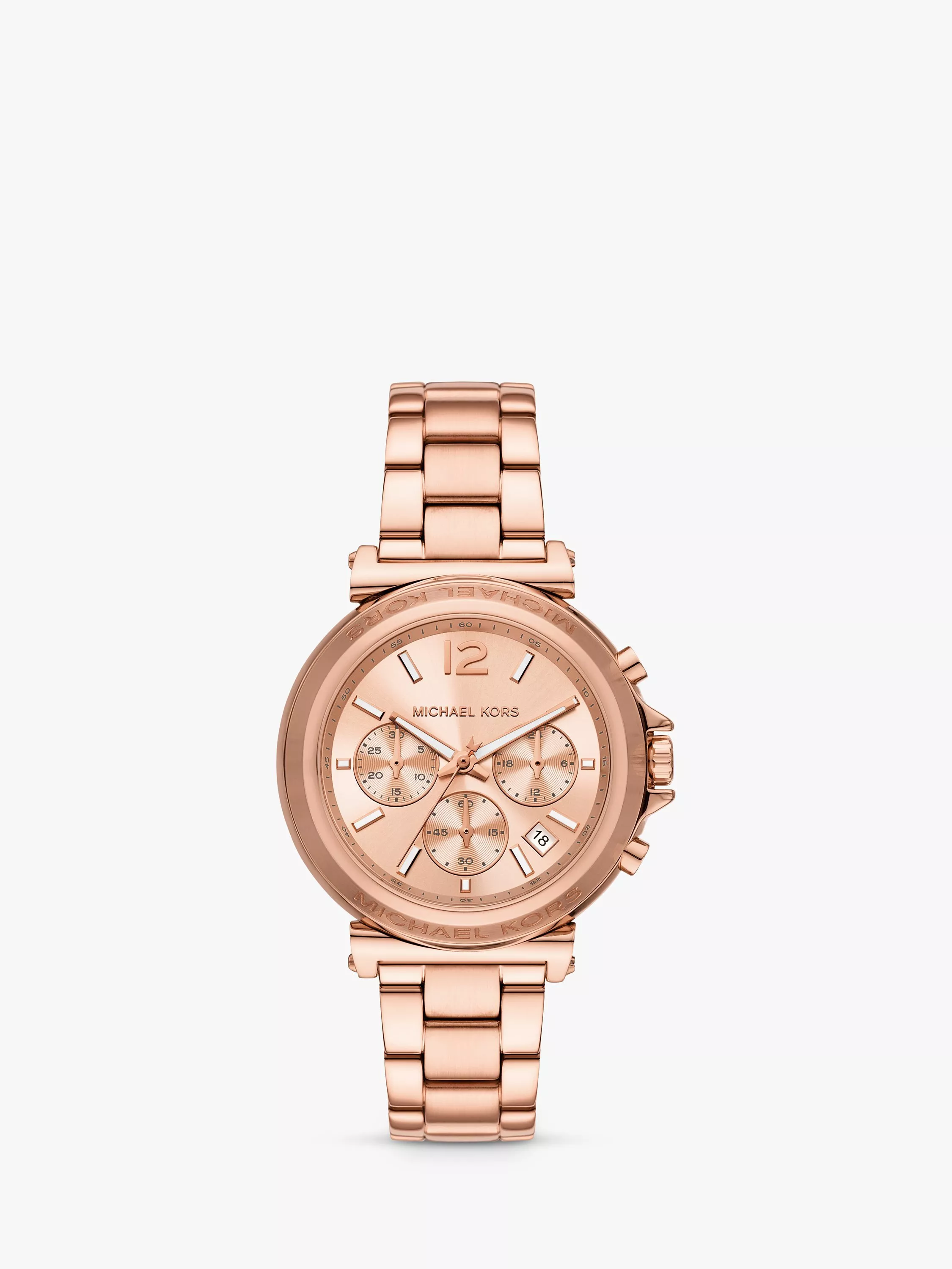 Michael kors rose gold chronograph watch hotsell