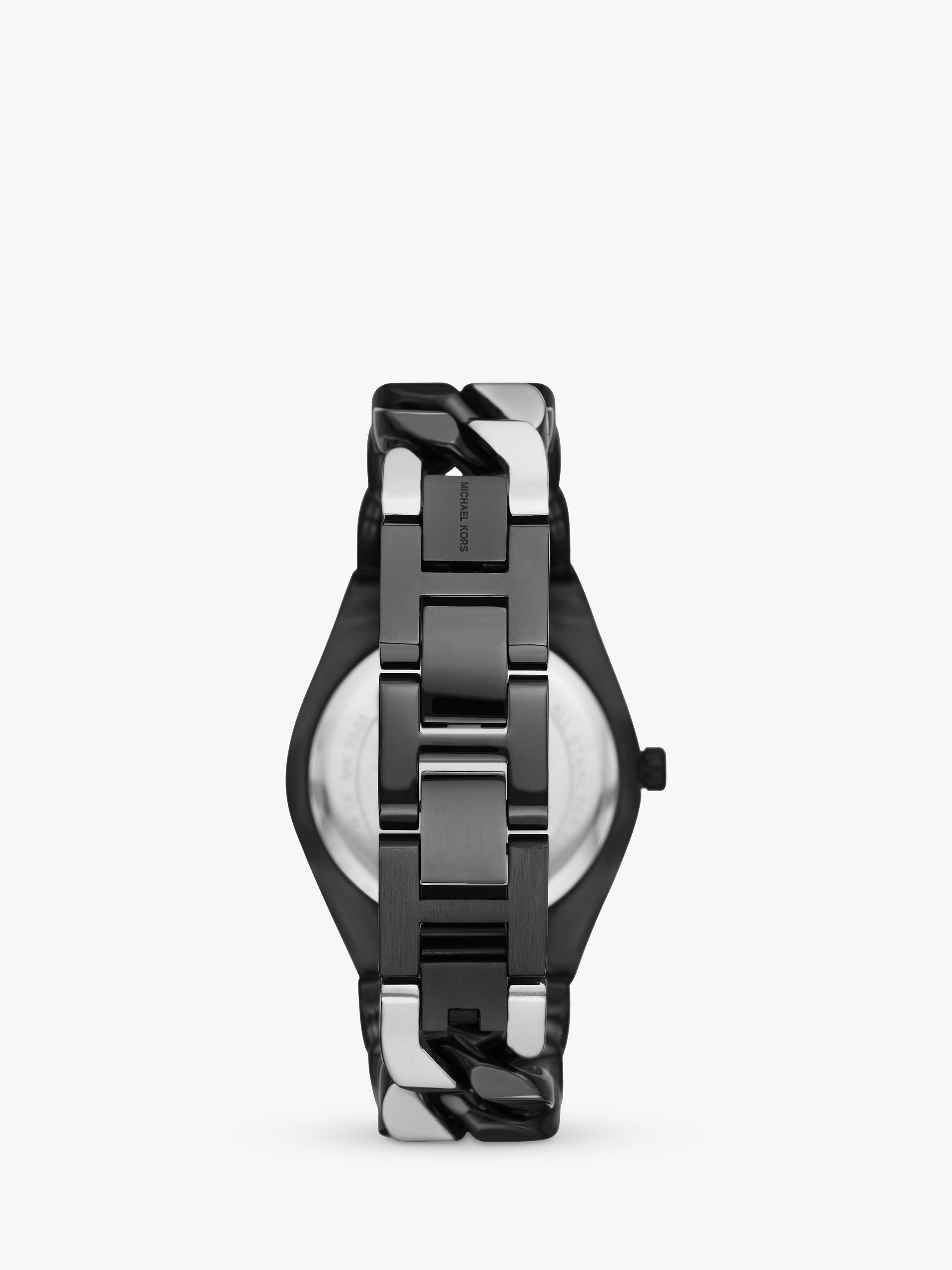 Michael Kors Women s MK7501 Lennox Two Tone Bracelet Strap Watch Black