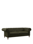 John Lewis Cromwell Grand 4 Seater Leather Sofa Bed, Dark Leg