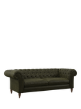 John Lewis Cromwell Grand 4 Seater Leather Sofa, Dark Leg
