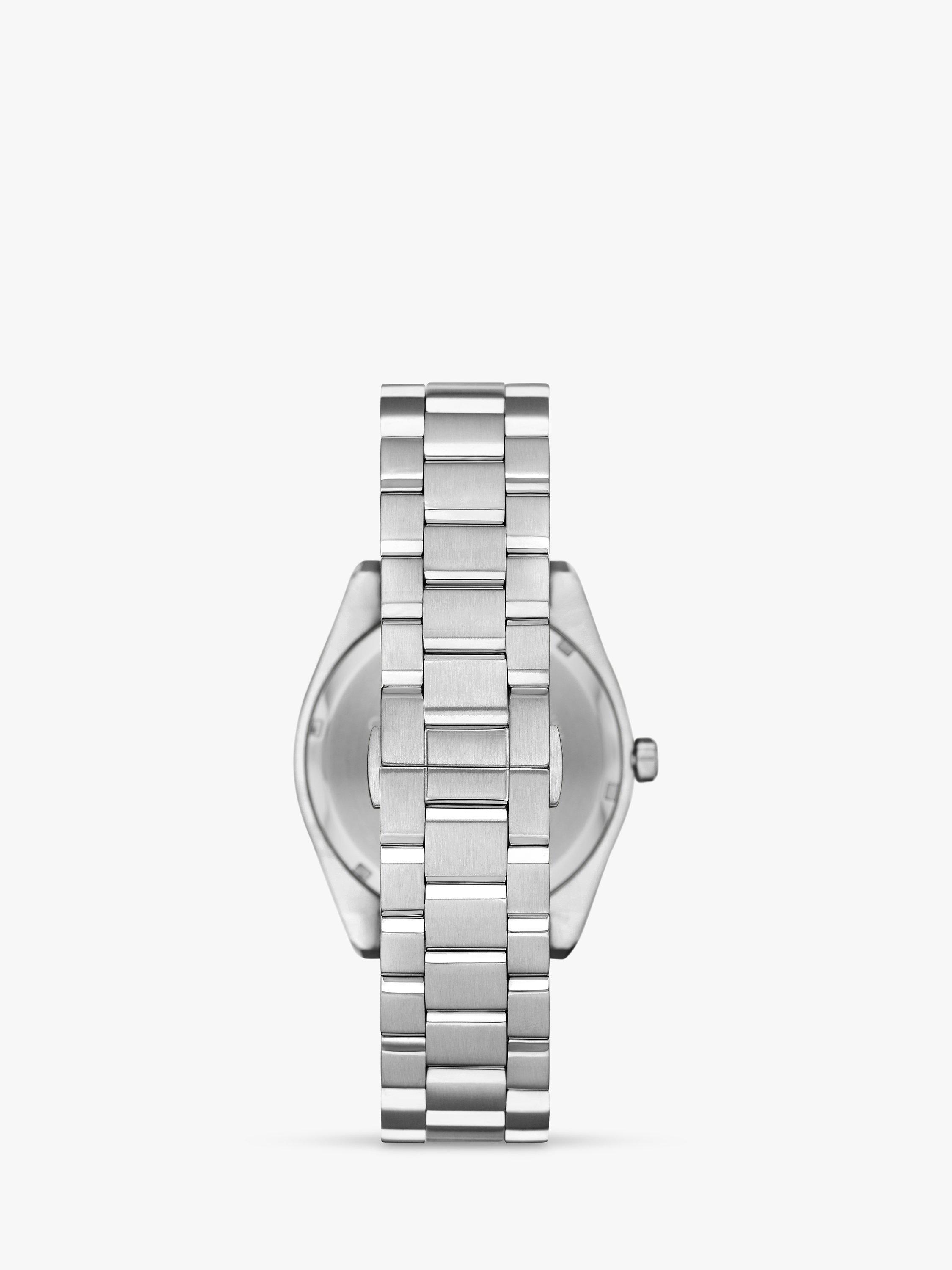 Product image 4 of 5, which shows Emporio Armani Men's Federico Date Bracelet Strap Watch, Silver/Green AR11621