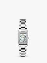 Emporio Armani AR11625 Women's Crystal Bracelet Strap Watch, Silver