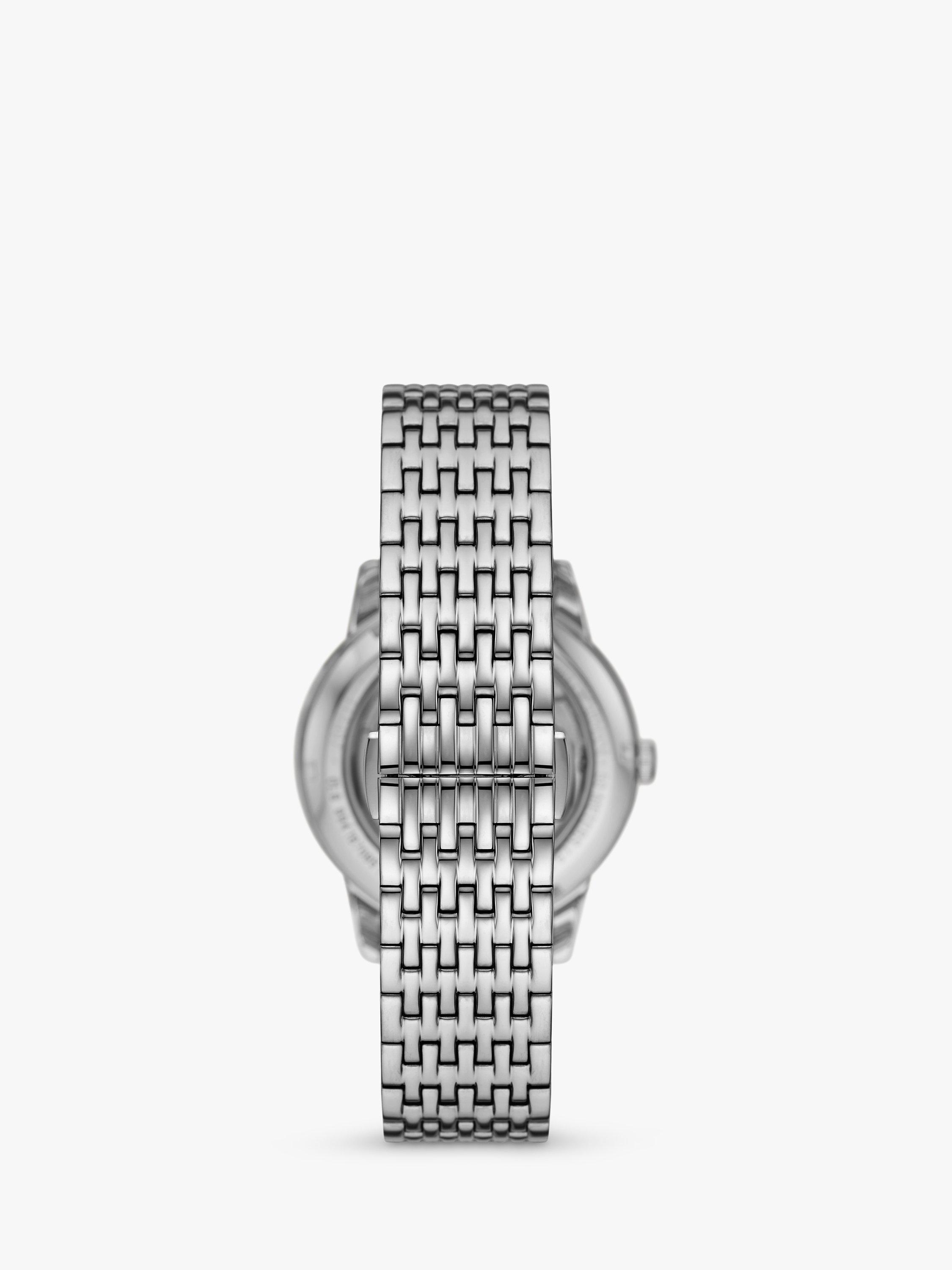 Product image 3 of 4, which shows Emporio Armani Men's Automatic Date Bracelet Strap Watch, Black/Silver AR60081