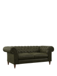 John Lewis Cromwell Large 3 Seater Leather Sofa, Dark Leg