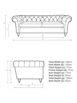 John Lewis Cromwell Large 3 Seater Leather Sofa, Dark Leg - view 2, Demetra Light Tan