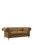 John Lewis Cromwell Large 3 Seater Leather Sofa, Light Leg, Demetra Light Tan
