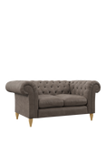 John Lewis Cromwell Small 2 Seater Leather Sofa, Light Leg, Demetra Grey