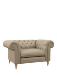John Lewis Cromwell Leather Snuggler, Light Leg, Matt Pearl