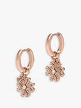 Emporio Armani Cubic Zirconia Clover Drop Earrings, Rose Gold