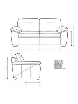 John Lewis Camden Medium 2 Seater Leather Sofa, Dark Leg - view 2, Matt Chestnut