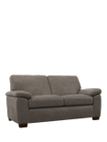 John Lewis Camden Medium 2 Seater Leather Sofa, Dark Leg, Demetra Grey
