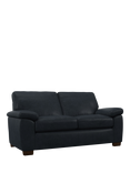 John Lewis Camden Medium 2 Seater Leather Sofa, Dark Leg, Vintage Jeans