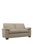 John Lewis Camden Medium 2 Seater Leather Sofa, Dark Leg, Matt Pearl
