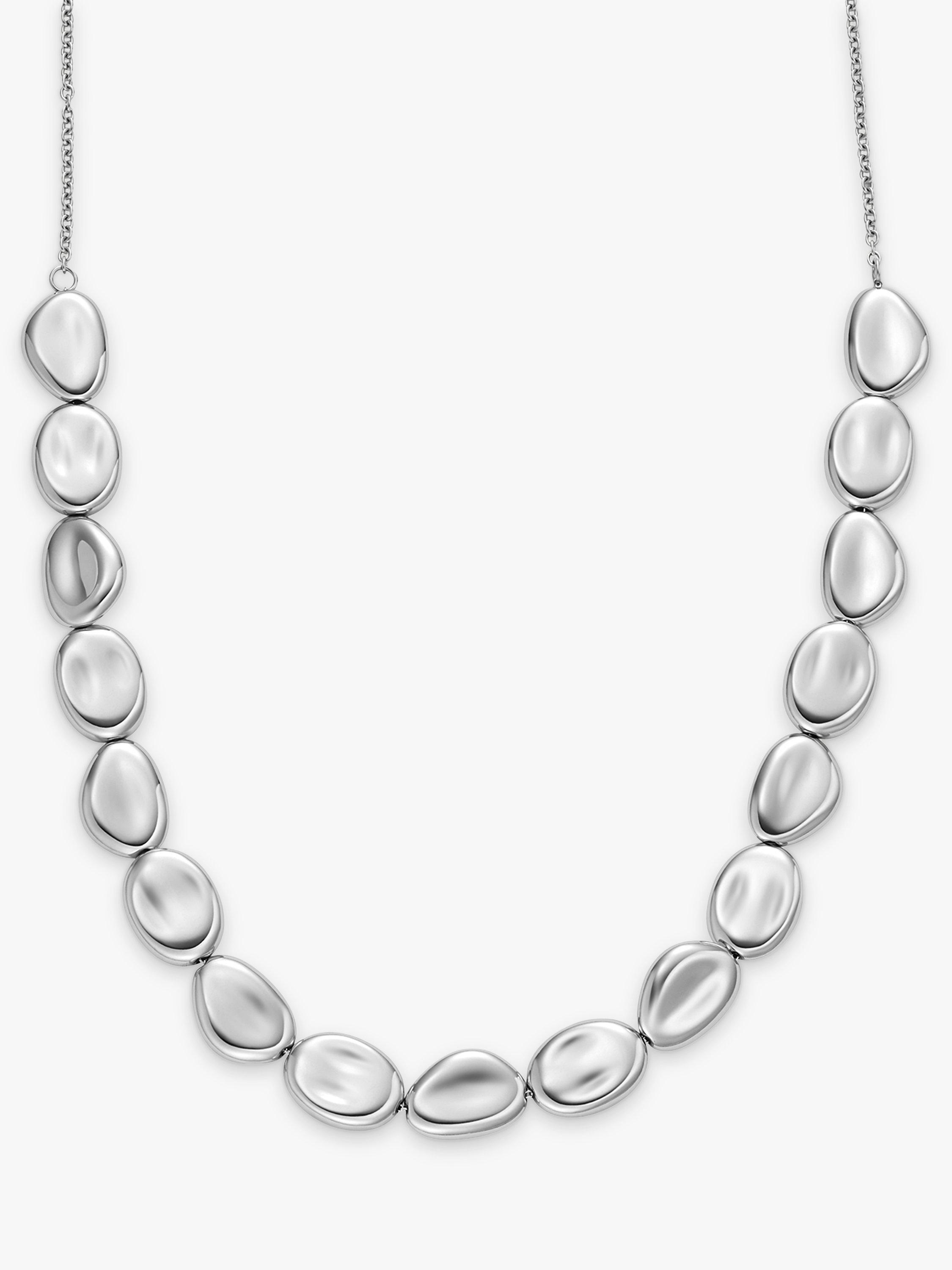 Skagen Silver Toned Beaded Necklace