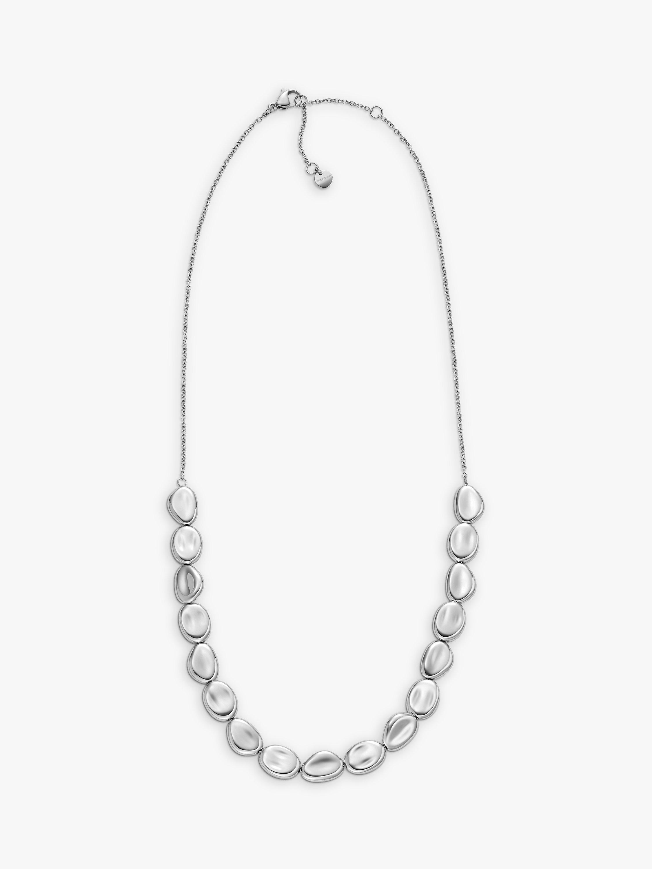 Product image 2 of 2, which shows Skagen Silver-Toned Beaded Necklace