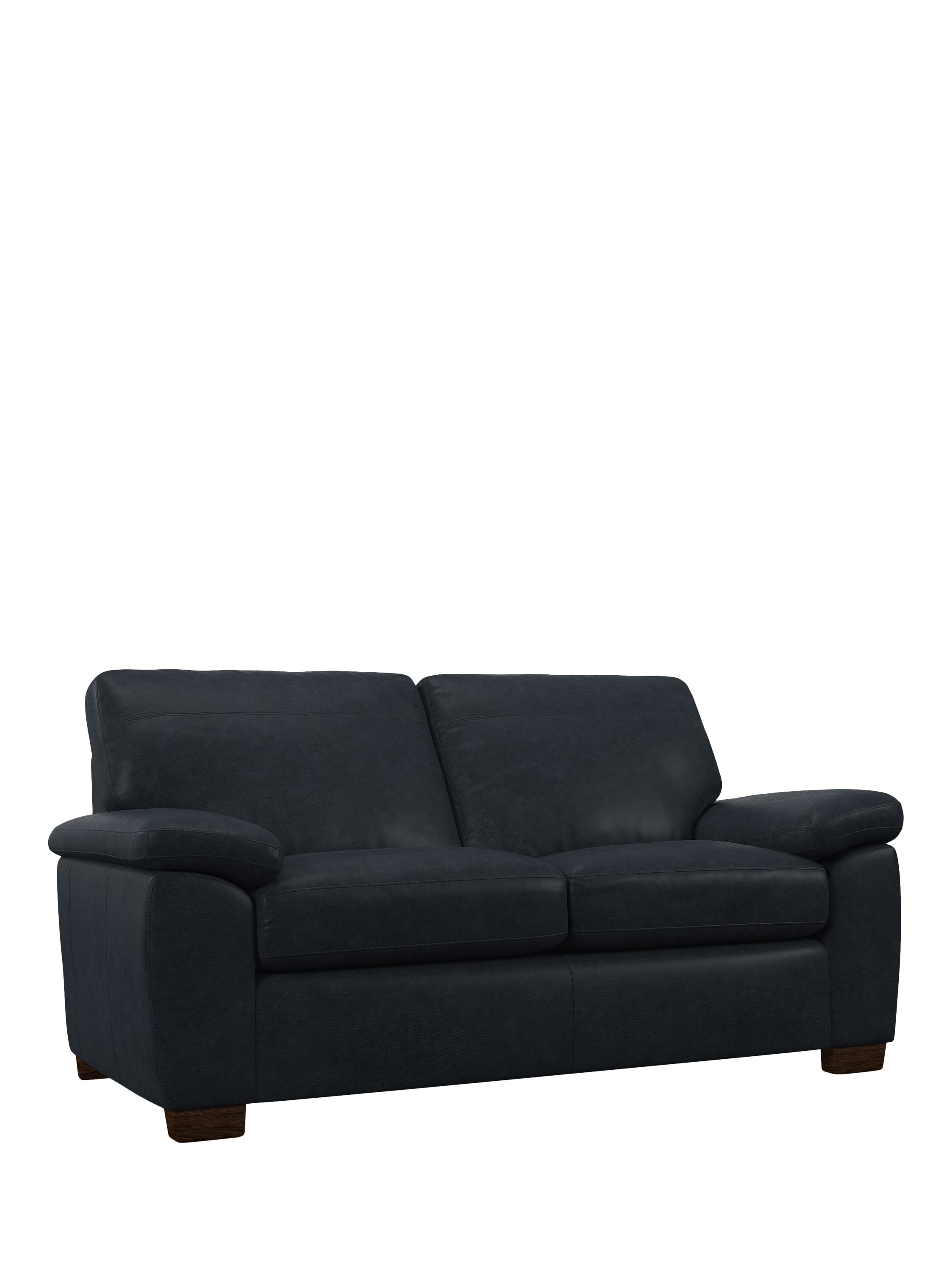 Camden Range, John Lewis Camden Medium 2 Seater Leather Sofa Bed, Dark Leg, Vintage Jeans
