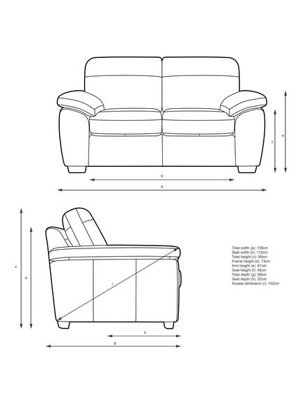 John Lewis Camden Small 2 Seater Leather Sofa, Dark Leg - view 2, Demetra Light Tan