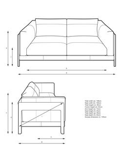 John Lewis Nest Large 3 Seater Leather Sofa, Light Leg - view 2, Demetra Green
