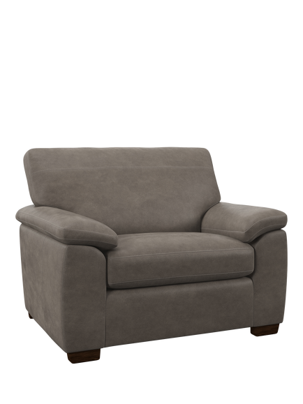 John Lewis Camden Leather Snuggler, Dark Leg, Demetra Grey