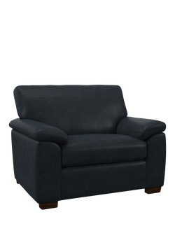 John Lewis Camden Leather Snuggler, Dark Leg, Vintage Jeans