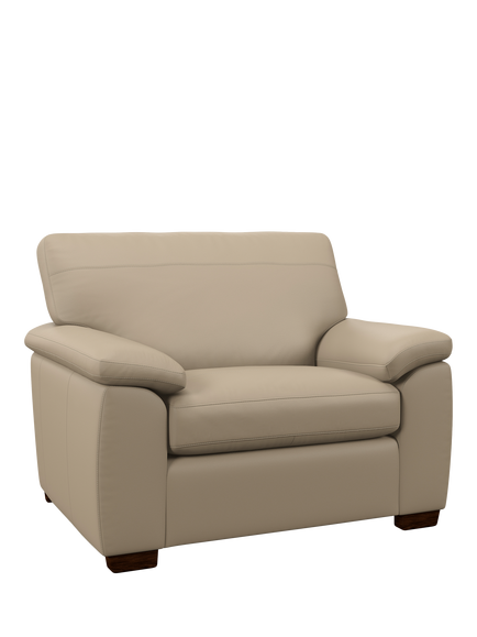 John Lewis Camden Leather Snuggler, Dark Leg, Matt Pearl