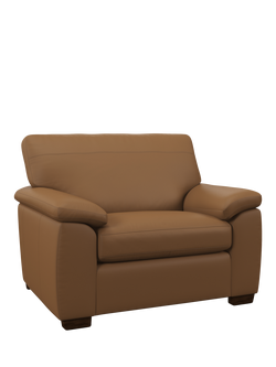 John Lewis Camden Leather Snuggler, Dark Leg, Matt Tan