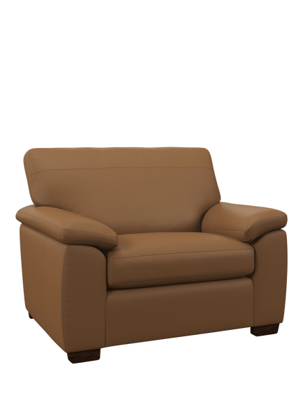 John Lewis Camden Leather Snuggler, Dark Leg, Matt Tan