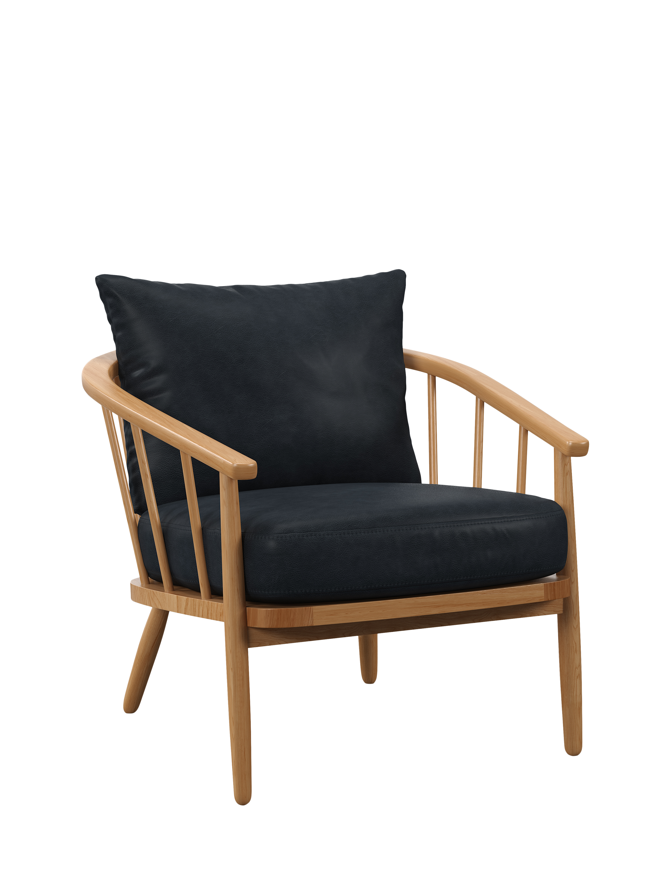 Barbican Range, John Lewis Frome Leather Armchair, Light Leg, Vintage Jeans