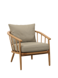 John Lewis Frome Leather Armchair, Light Leg, Matt Pearl