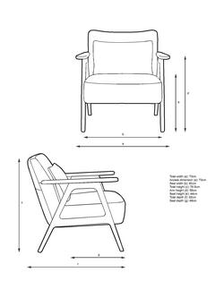 John Lewis Hendricks Leather Armchair, Light Leg - view 2, Vintage Jeans