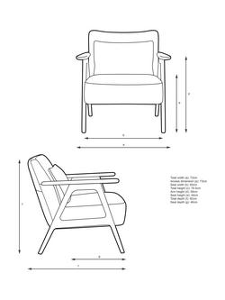 John Lewis Hendricks Leather Armchair, Dark Leg - view 2, Matt Black