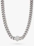 Emporio Armani Men's Curb Chain Necklace, Silver