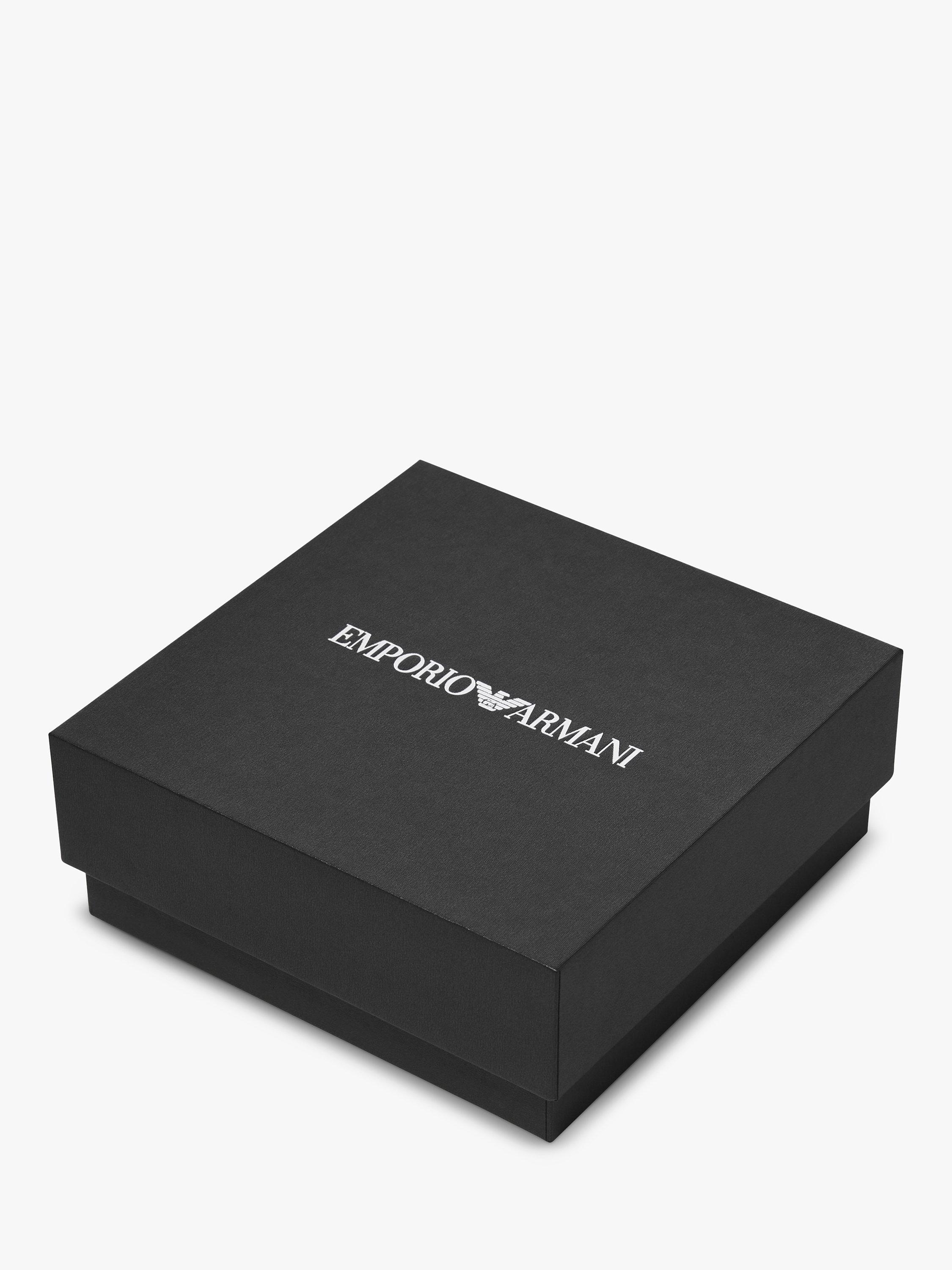 Product image 4 of 4, which shows Emporio Armani Men's Curb Chain Necklace, Silver