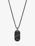 Emporio Armani Men's Dog Tag Pendant Necklace, Gunmetal