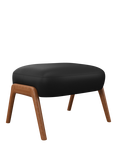 John Lewis Hendricks Leather Footstool, Dark Leg
