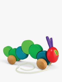 Rainbow Designs Very Hungry Caterpillar Pull Along Wooden Toy, Multi
