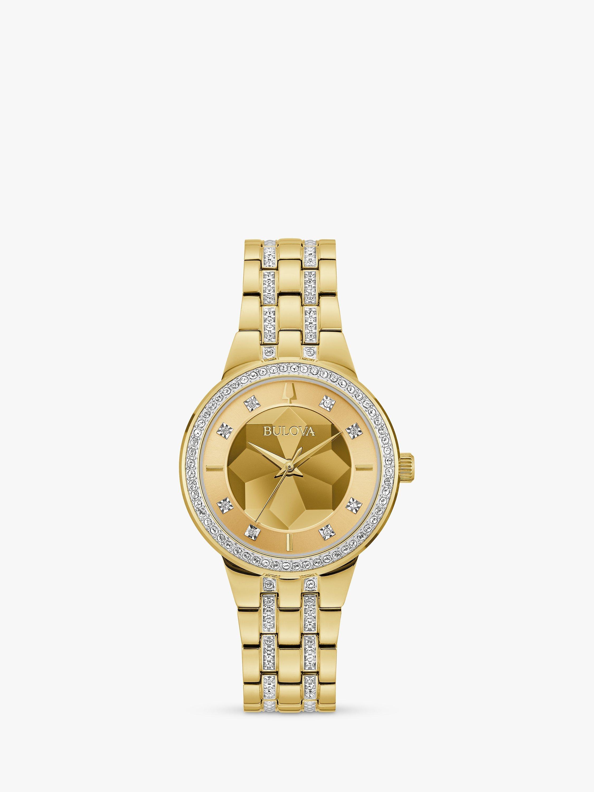 Bulova 97L176 Women s Crystal Bracelet Strap Watch Gold