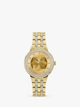 Bulova 98R297 Woman s Classic Sutton Diamond Bracelet Strap Watch Gold Mother Of Pearl