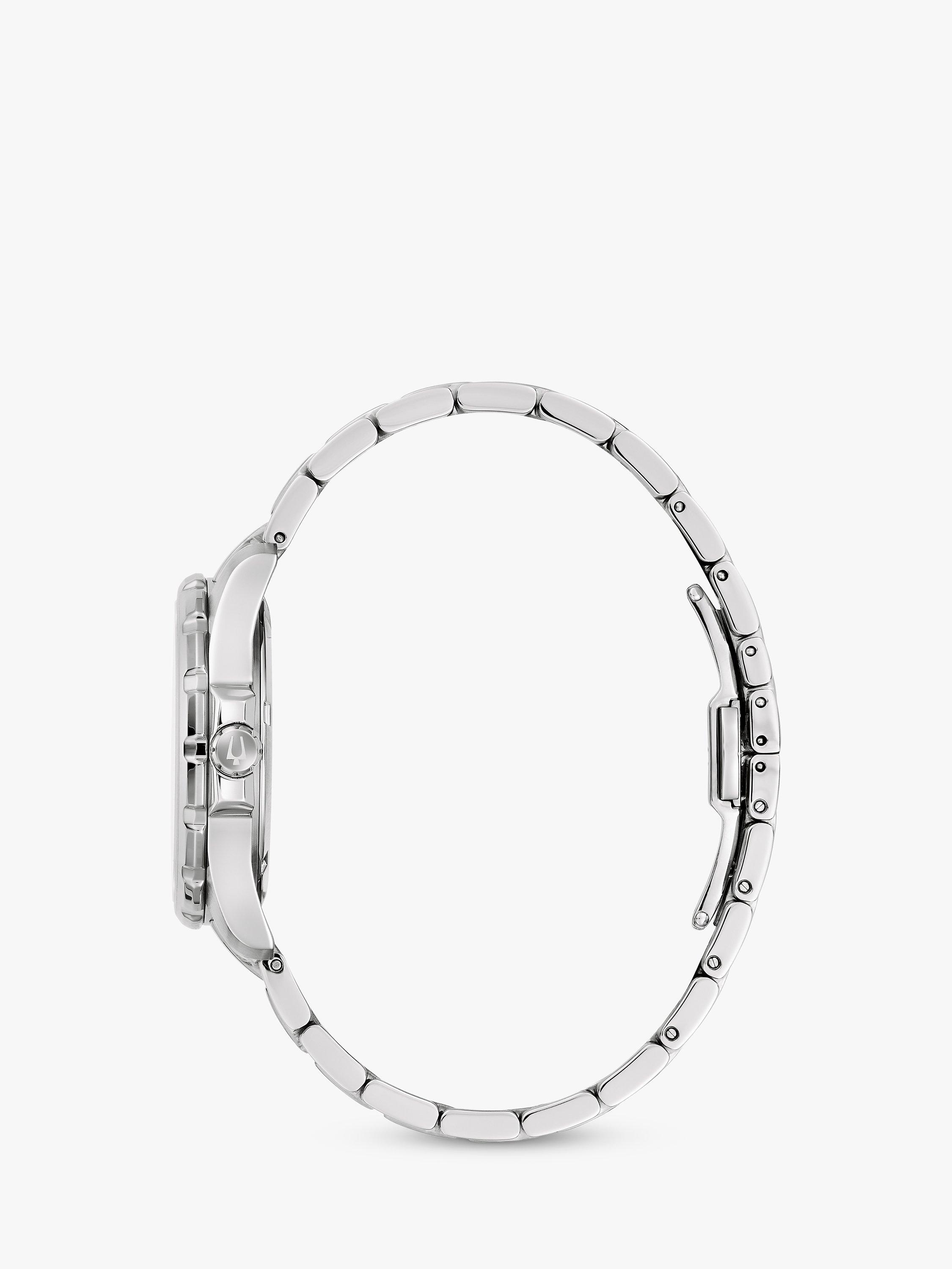 Product image 2 of 7, which shows Bulova Marine Star 96P248 Women's Watch, Silver/Blue