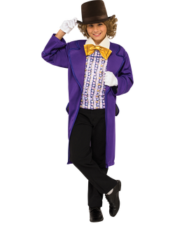 Rubies Kids' Deluxe Willy Wonka Costume, Multi