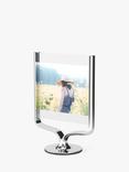 Umbra Wishbone Desk Double Sided Wood Photo Frame, 4 x 6" (10 x 15cm), Chrome