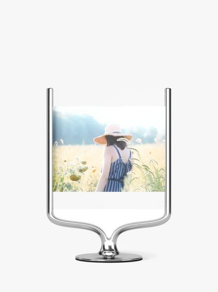 Umbra Wishbone Desk Double Sided Wood Photo Frame, 4 x 6" (10 x 15cm) - view 2, Chrome